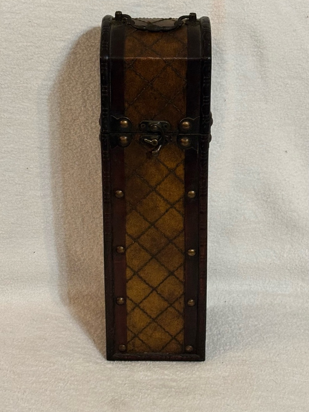 Vintage-Style Brown Decorative Wine Bottle Box – Home Dining